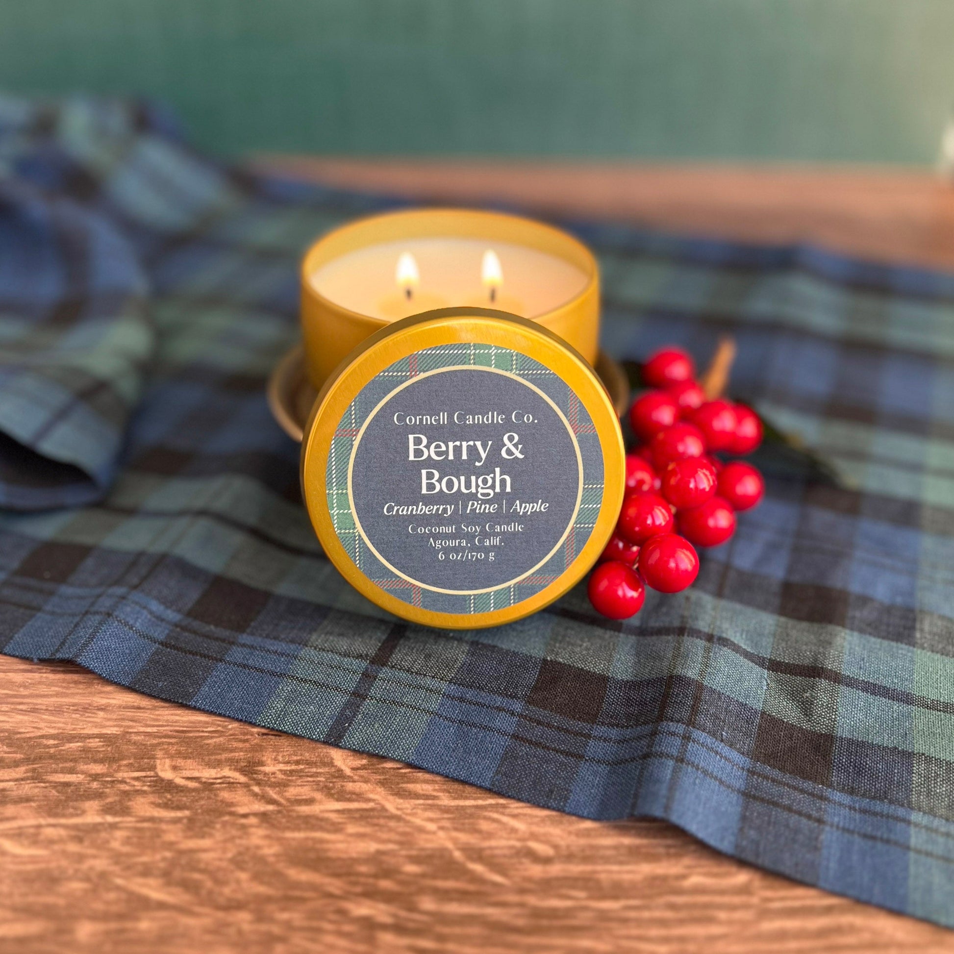 Berry & Bough Candle ~ Cranberry + Pine + Apple