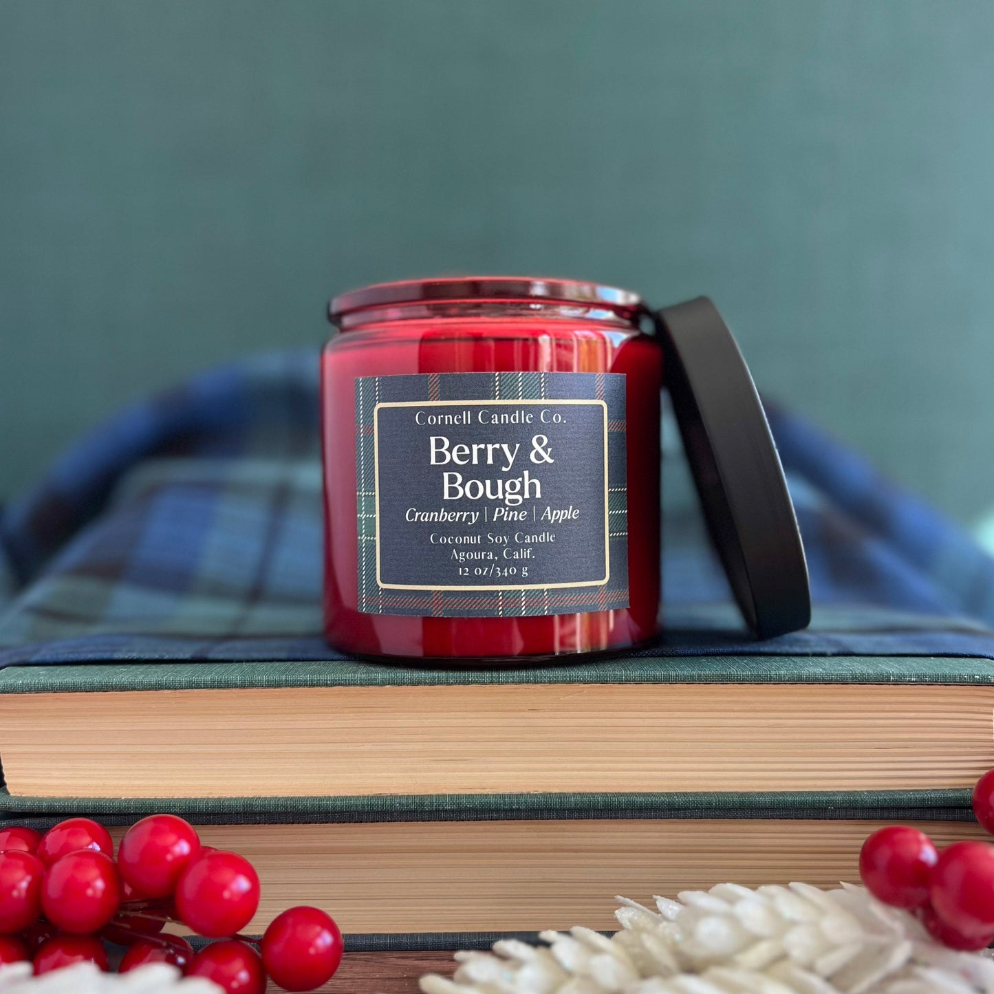 Berry & Bough Candle ~ Cranberry + Pine + Apple