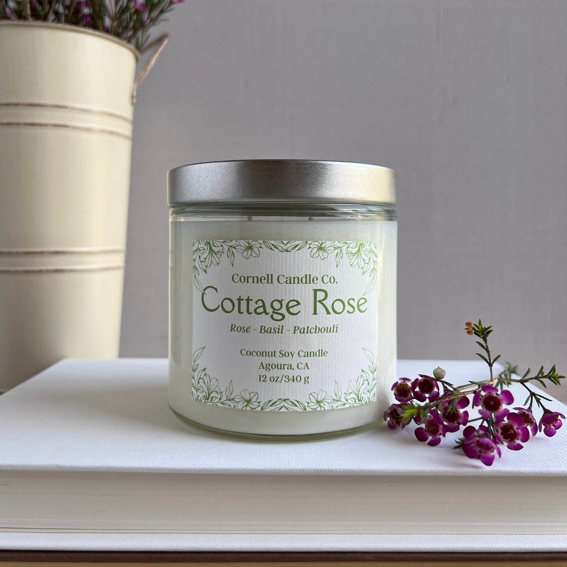 cottage rose candle - spring rose scent
