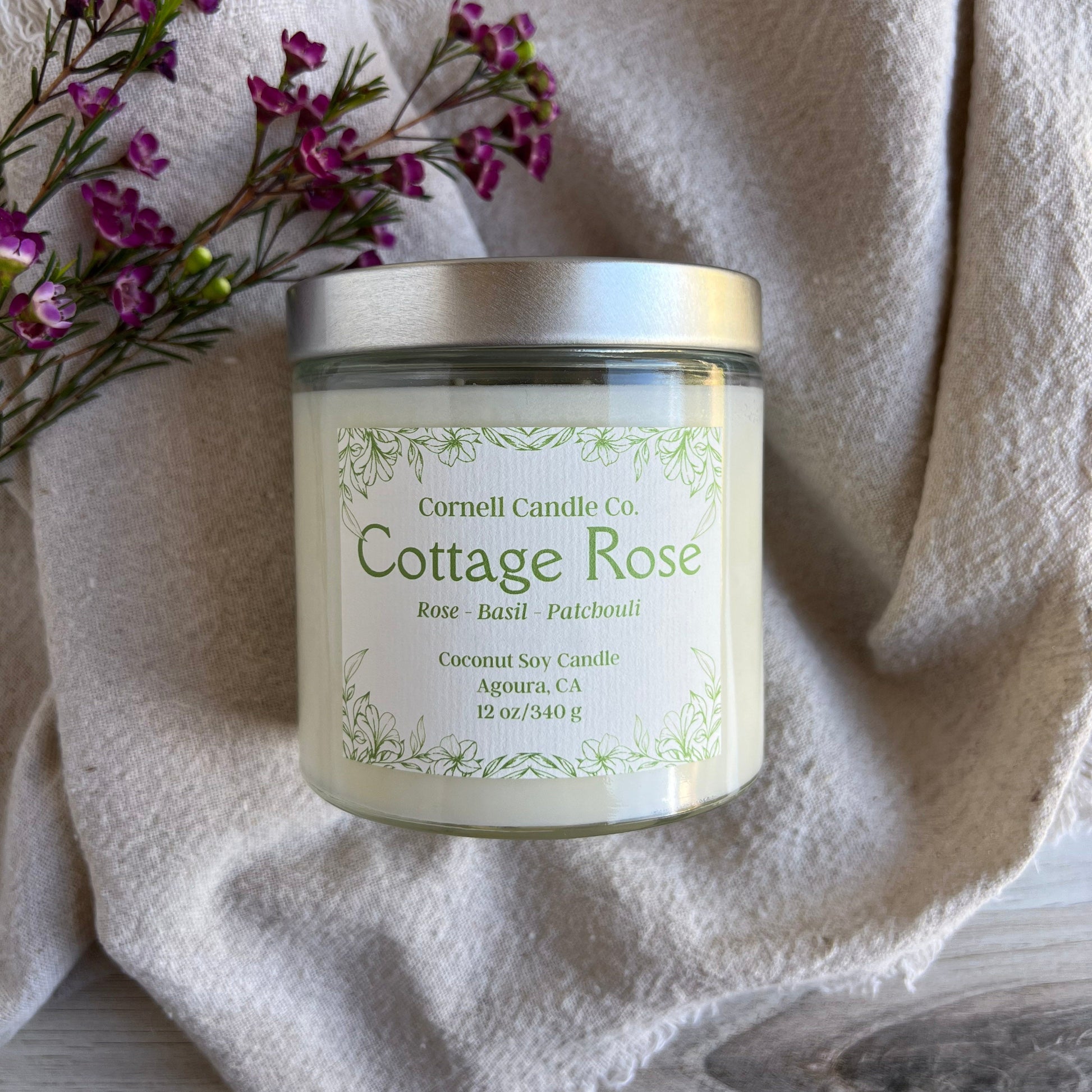 cottage rose candle - spring rose scent