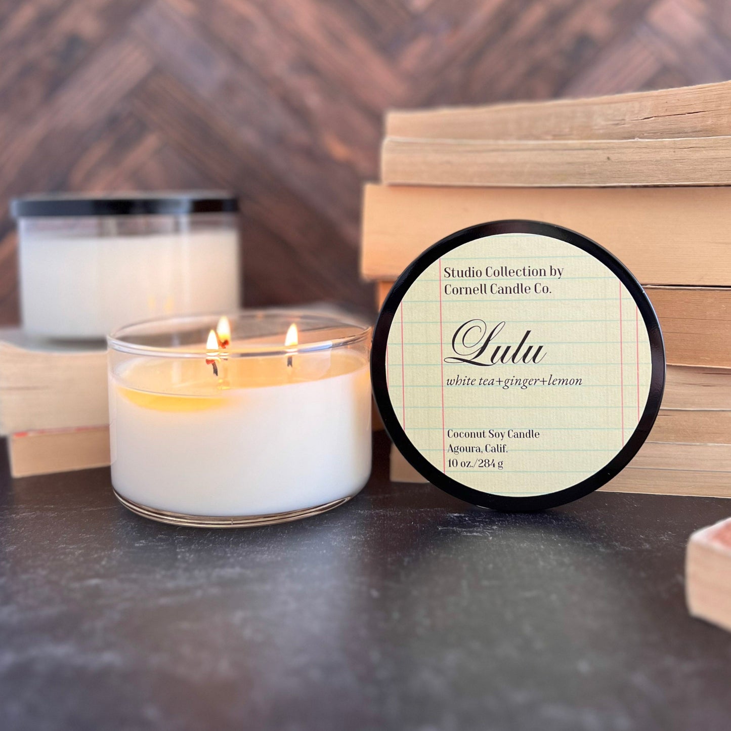Lulu Candle ~ White Tea + Ginger + Lemon