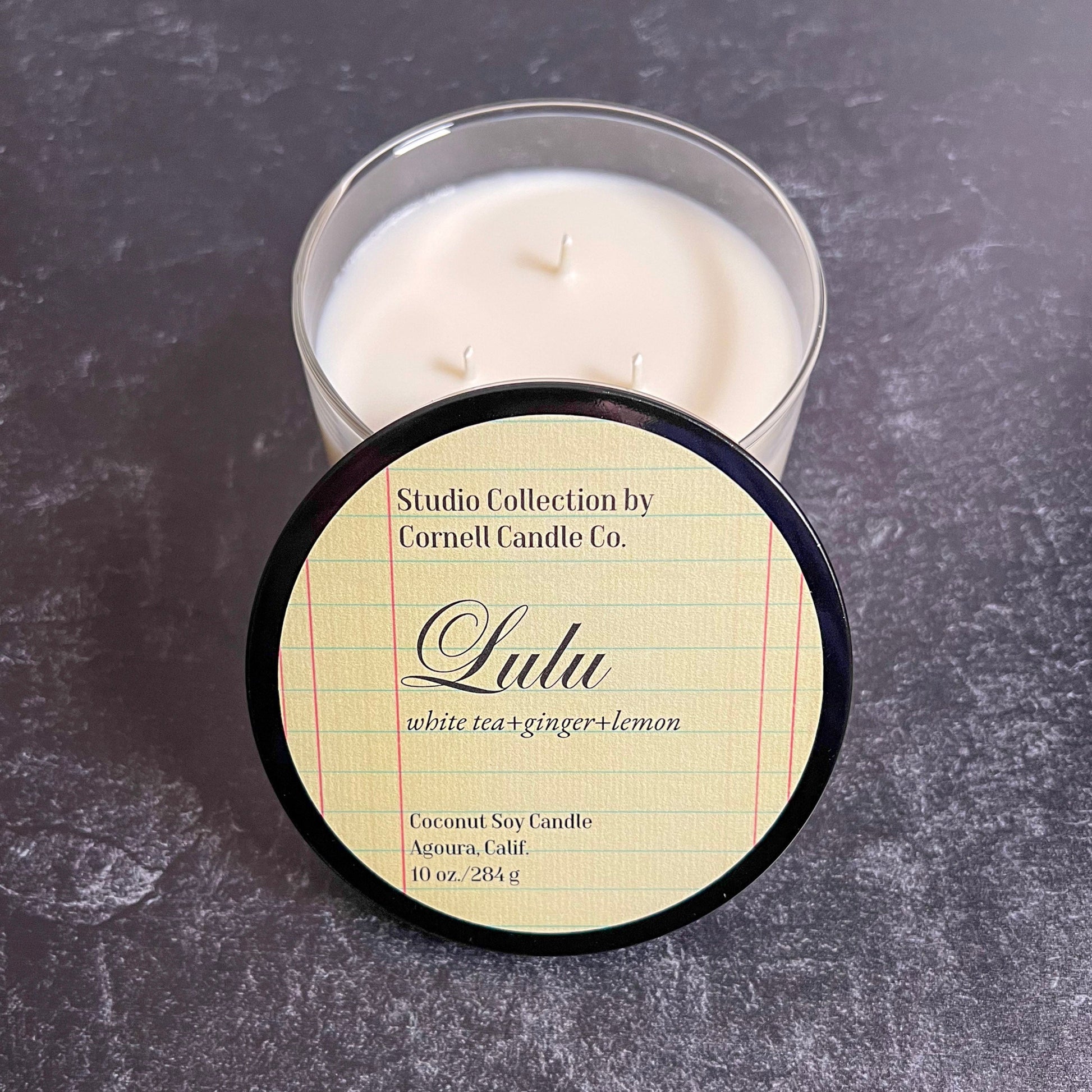 Lulu Candle ~ White Tea + Ginger + Lemon