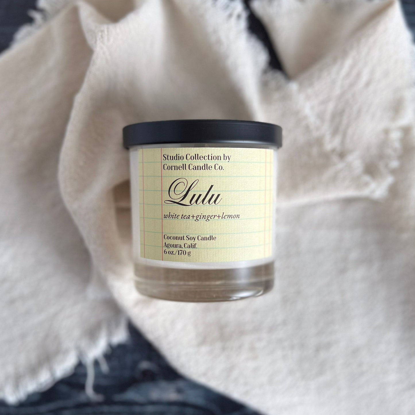 Lulu Candle ~ White Tea + Ginger + Lemon