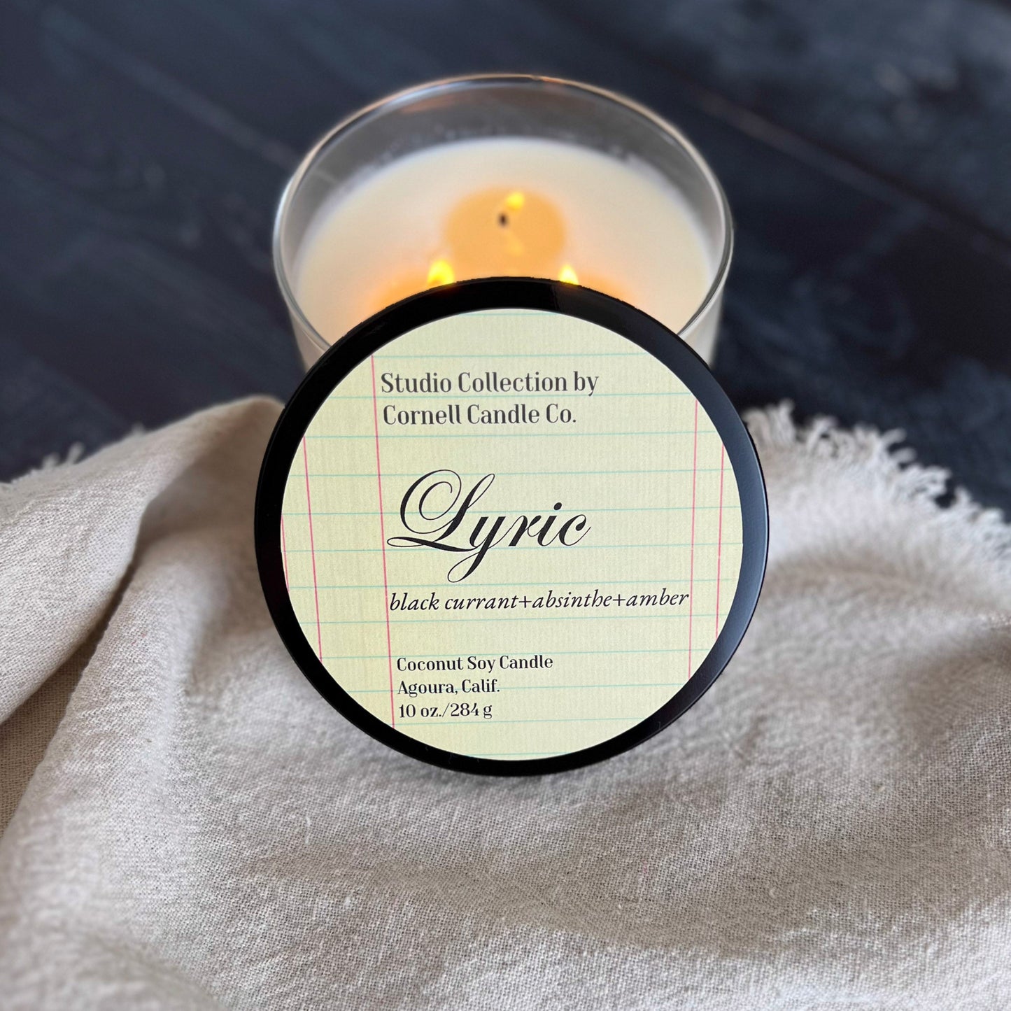 Lyric Candle ~ Black Currant + Absinthe + Amber