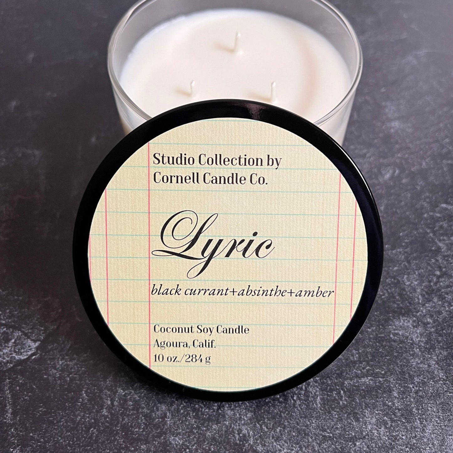 Lyric Candle ~ Black Currant + Absinthe + Amber