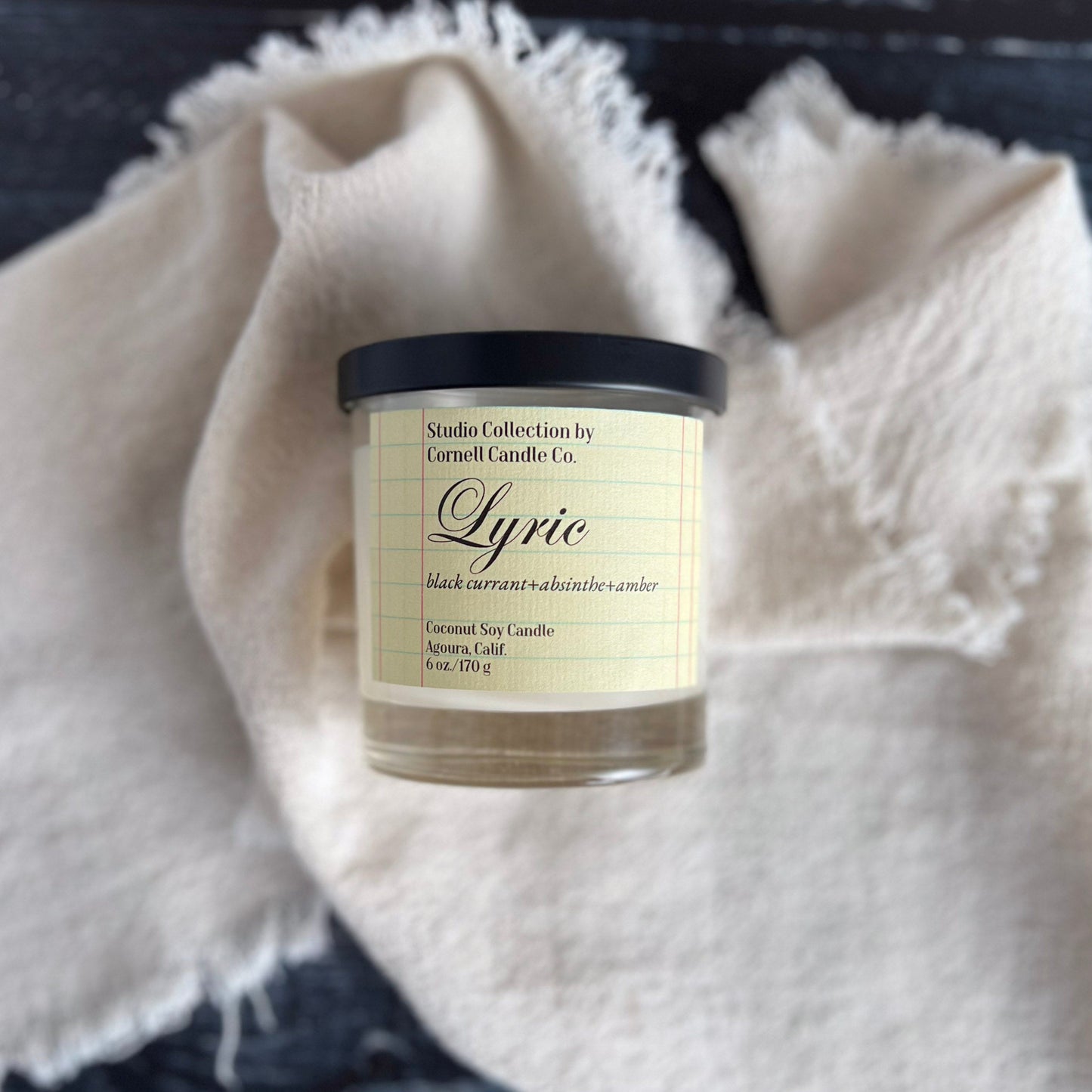 Lyric Candle ~ Black Currant + Absinthe + Amber