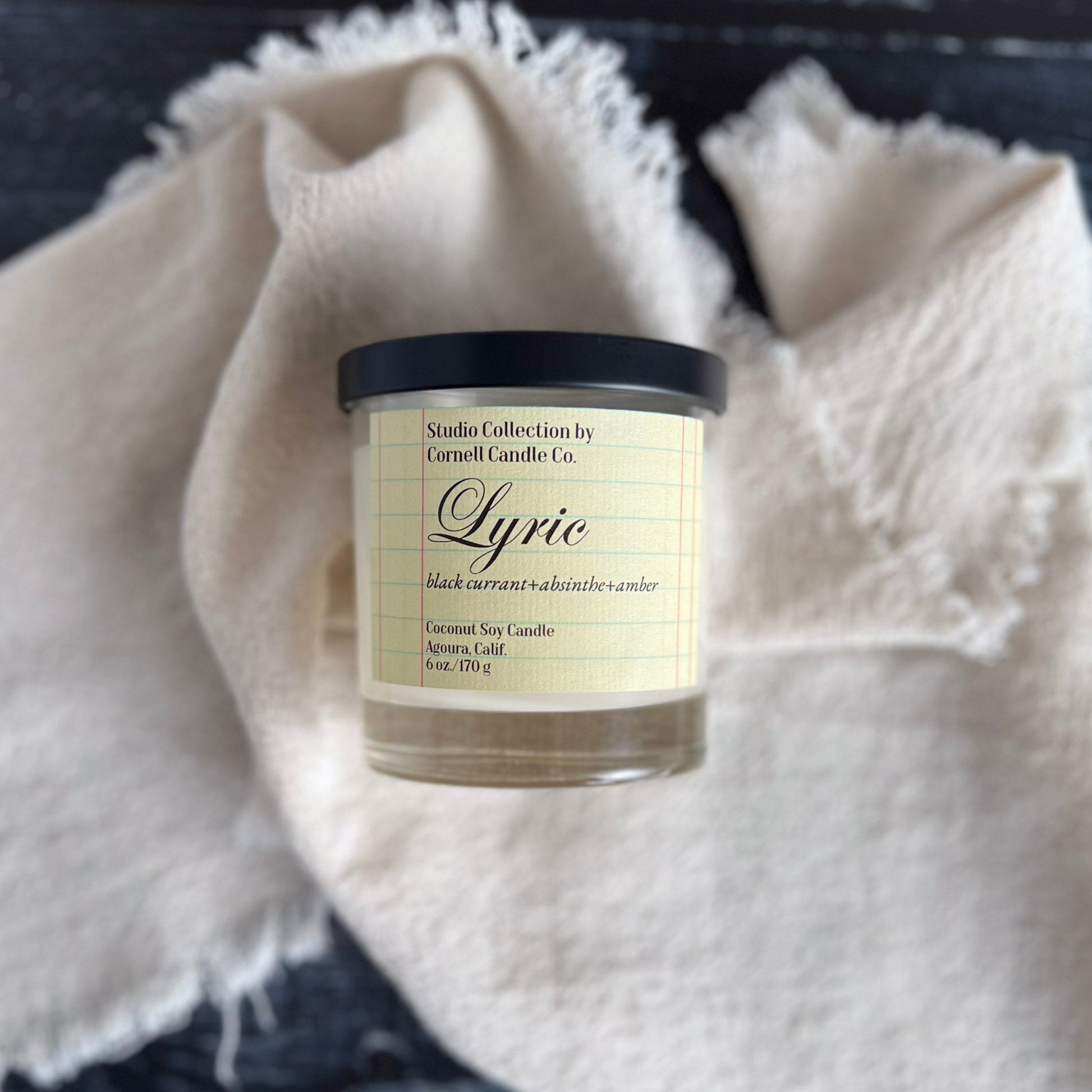 Lyric Candle ~ Black Currant + Absinthe + Amber