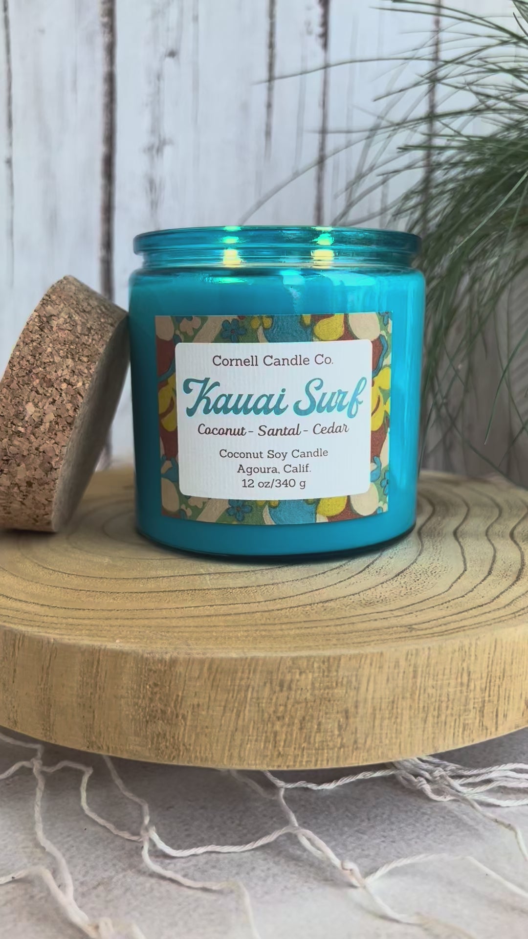 Kauai Surf Candle ~ Coconut + Santal + Cedar