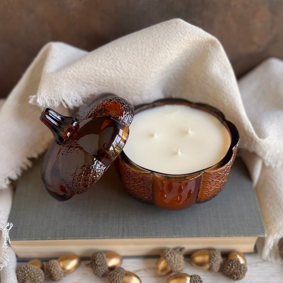 Pumpkin Chai Heirloom Pumpkin Candle ~ Pumpkin + Cardamom + Vanilla