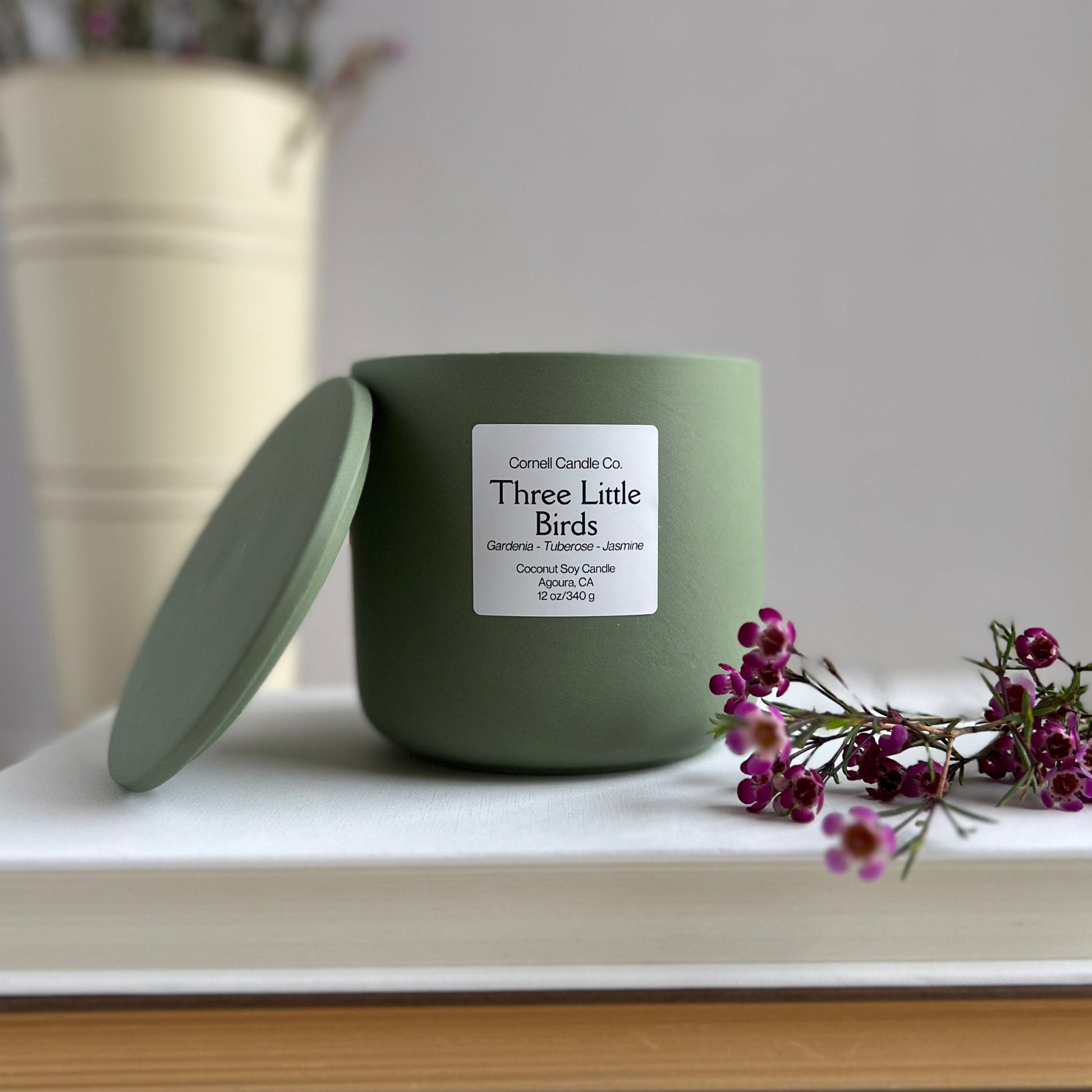 Three Little Birds Candle - gardenia, tuberose, jasmine scent (LIMITED RELEASE)