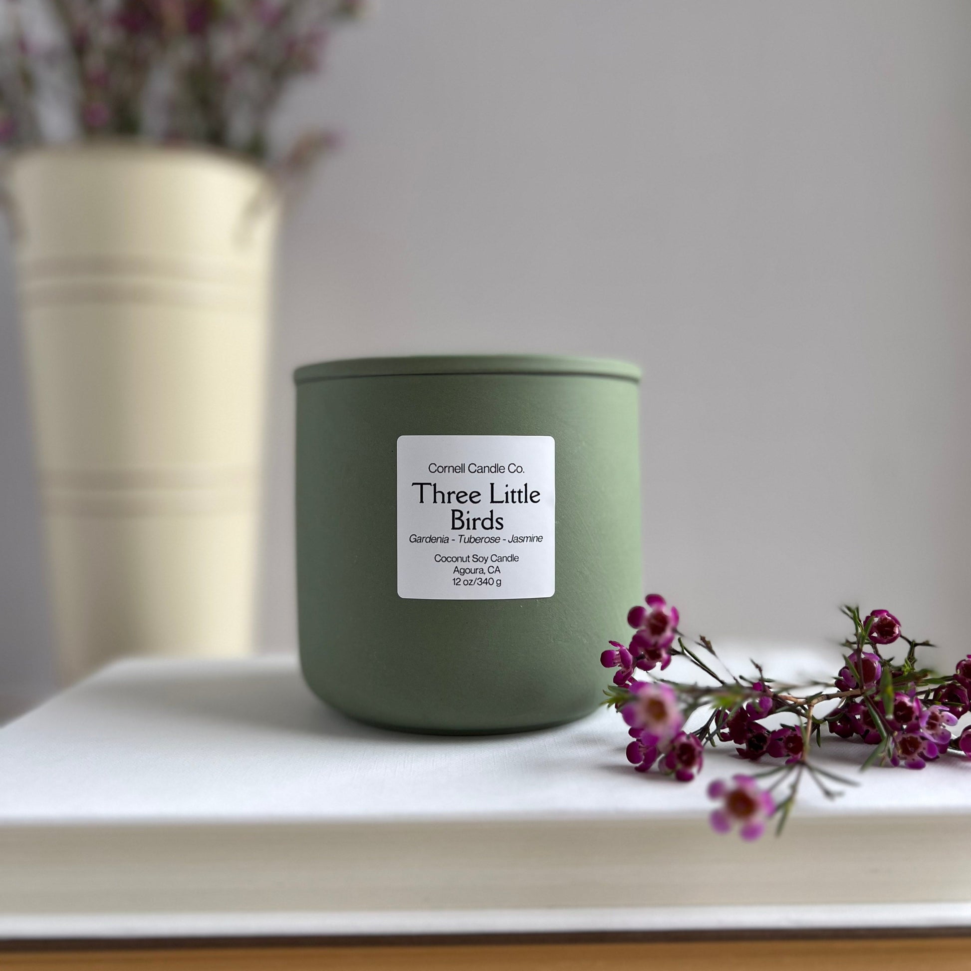 Three Little Birds Candle - gardenia, tuberose, jasmine scent (LIMITED RELEASE)